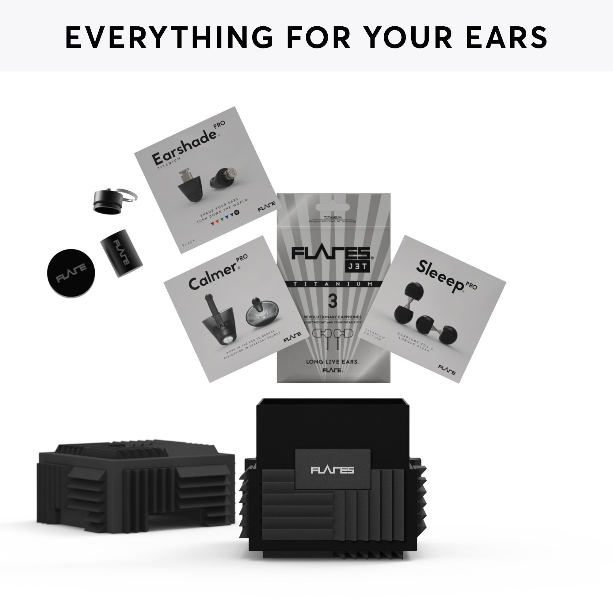 Flare Calmer PRO BLACK ICE Standard Earplugs Ear Plugs Protectors by Flare  Audio